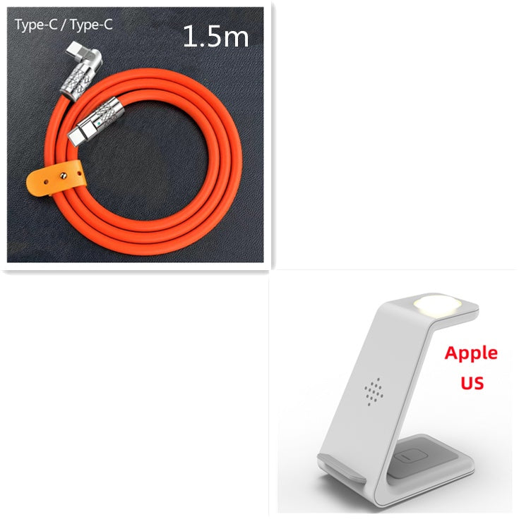 Carregador Sem Fio Rápido 3 em 1 – Suporte para Celular, Smartwatch e Fone