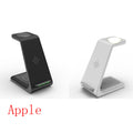Carregador Sem Fio Rápido 3 em 1 – Suporte para Celular, Smartwatch e Fone