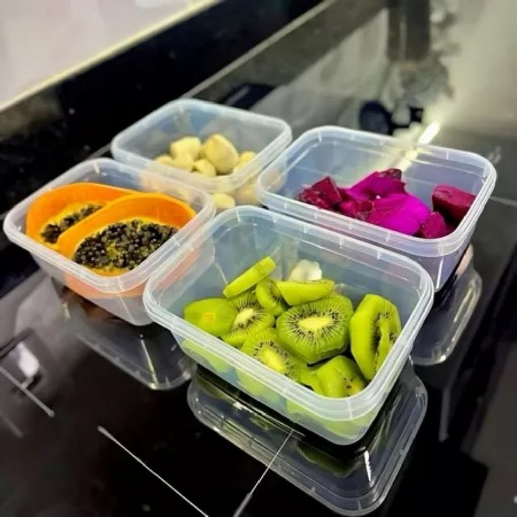 Kit Marmitas Potes 750ml com Travas Laterais BPA FREE – Organizador de Congelador