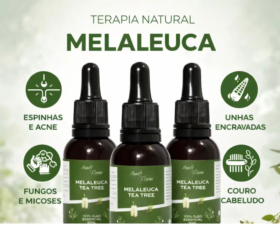 Óleo Essencial de Melaleuca Tea Tree 100% Puro 30ml