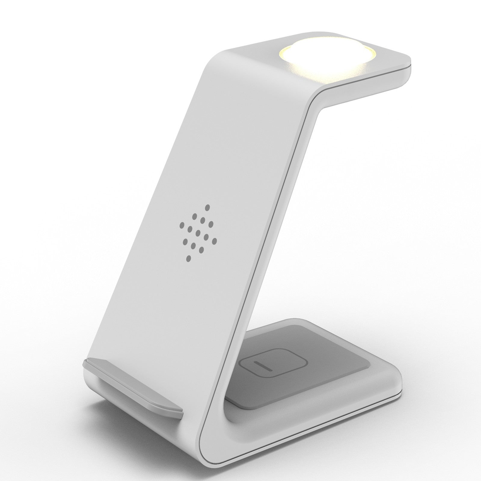 Carregador Sem Fio Rápido 3 em 1 – Suporte para Celular, Smartwatch e Fone