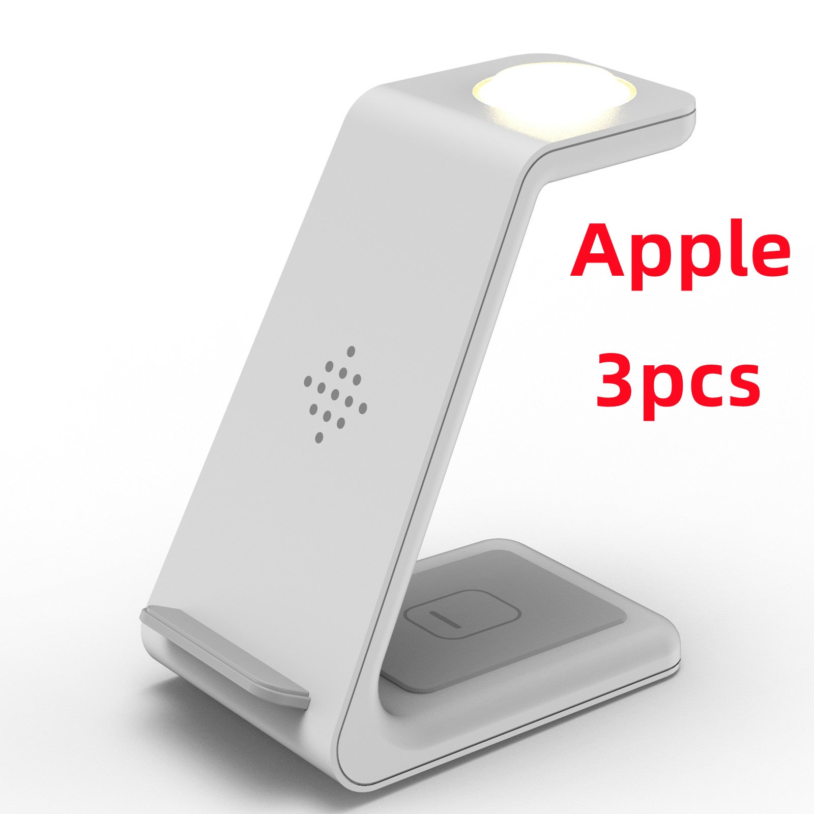 Carregador Sem Fio Rápido 3 em 1 – Suporte para Celular, Smartwatch e Fone