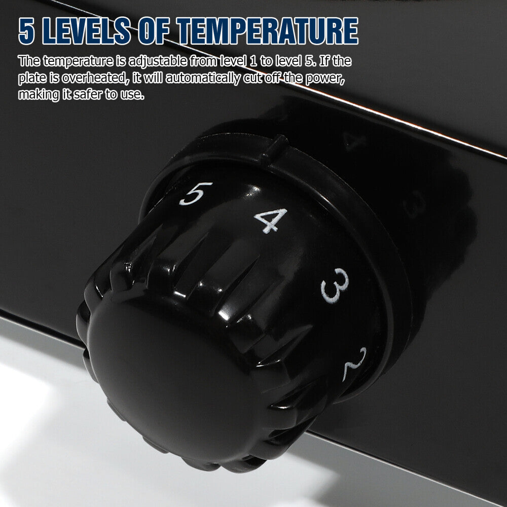 Fogão Elétrico Duplo 2000W com Cabo e Controle de Temperatura – Portátil