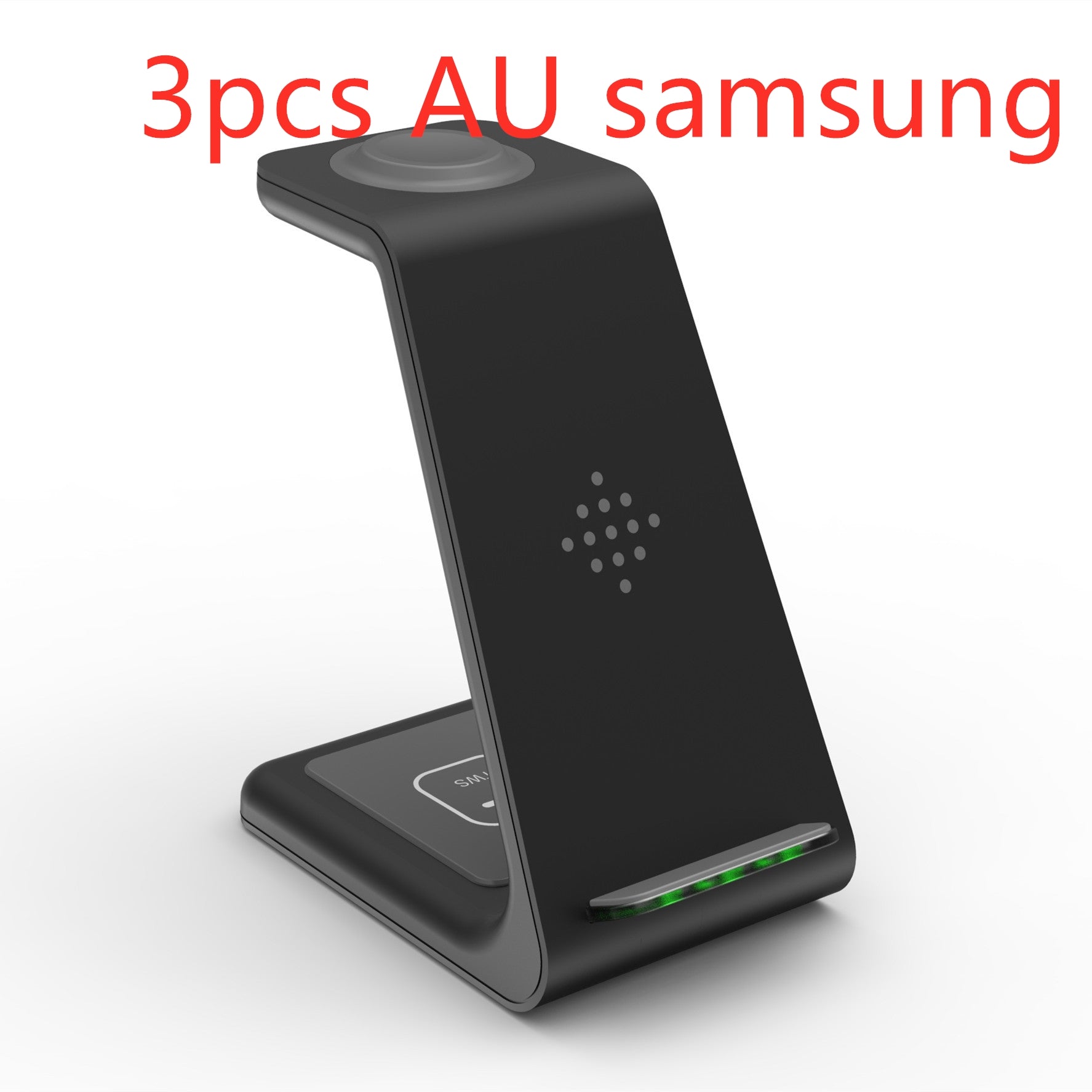 Carregador Sem Fio Rápido 3 em 1 – Suporte para Celular, Smartwatch e Fone