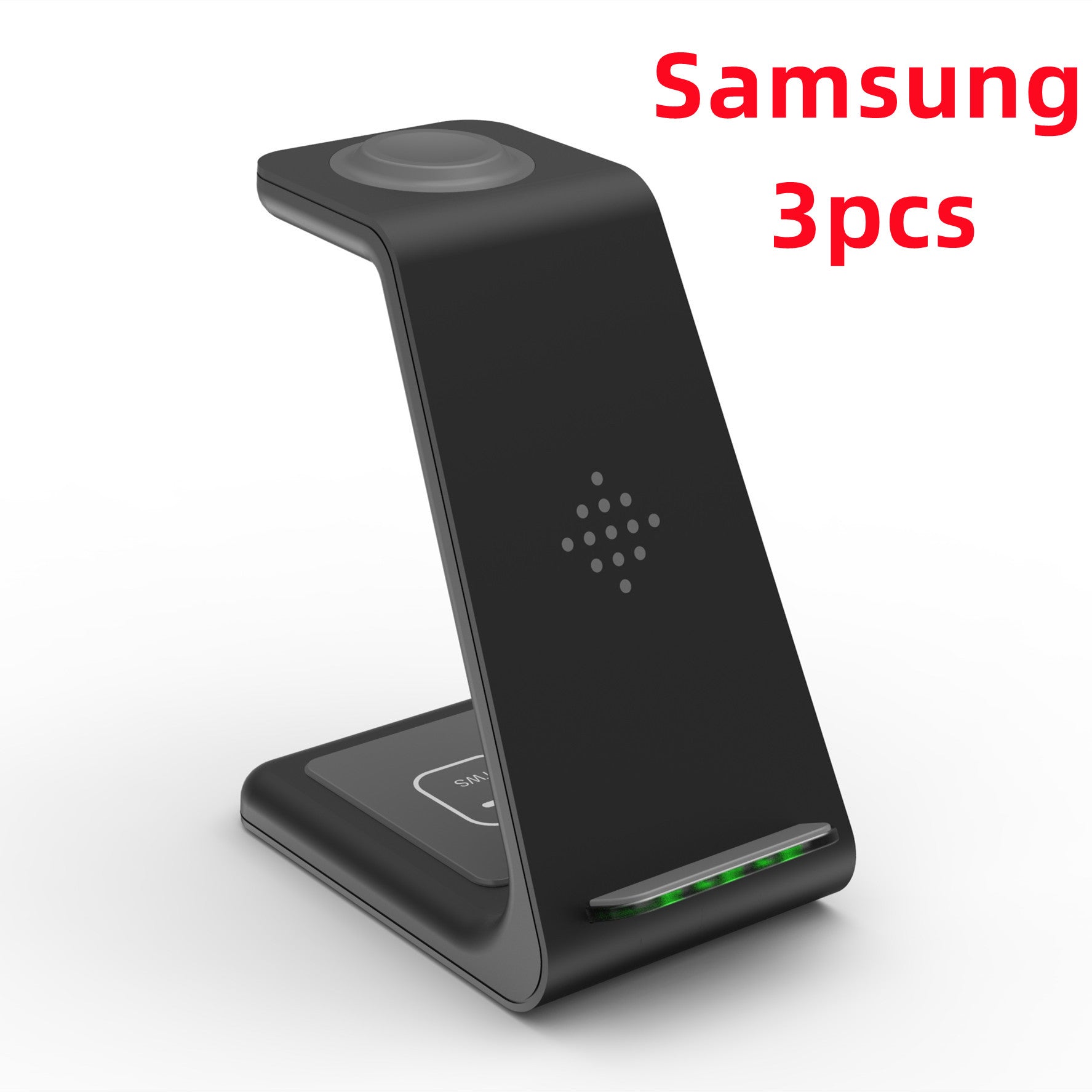 Carregador Sem Fio Rápido 3 em 1 – Suporte para Celular, Smartwatch e Fone