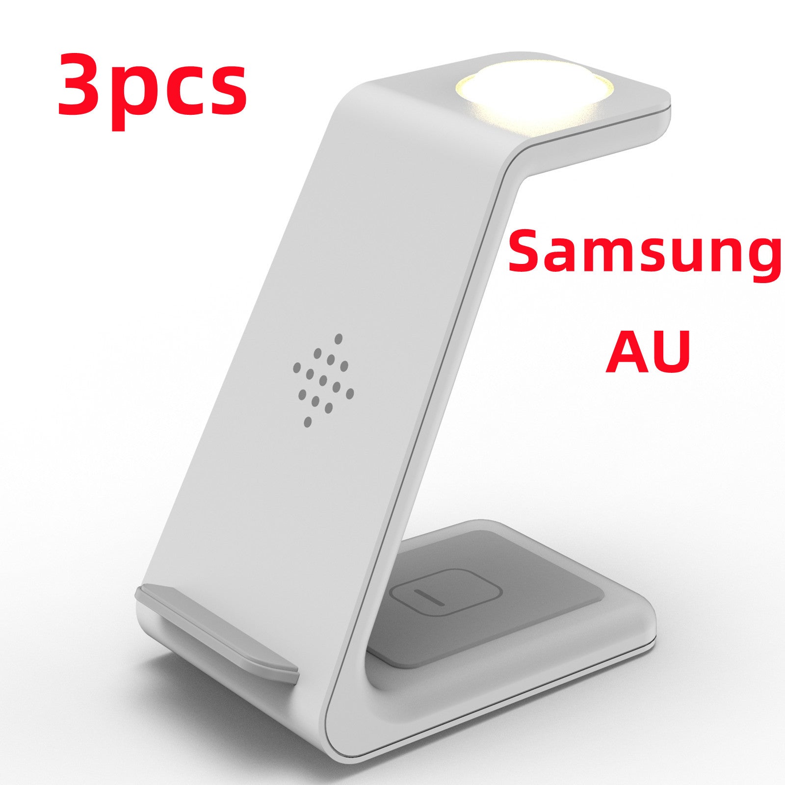 Carregador Sem Fio Rápido 3 em 1 – Suporte para Celular, Smartwatch e Fone
