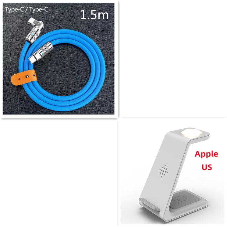 Carregador Sem Fio Rápido 3 em 1 – Suporte para Celular, Smartwatch e Fone
