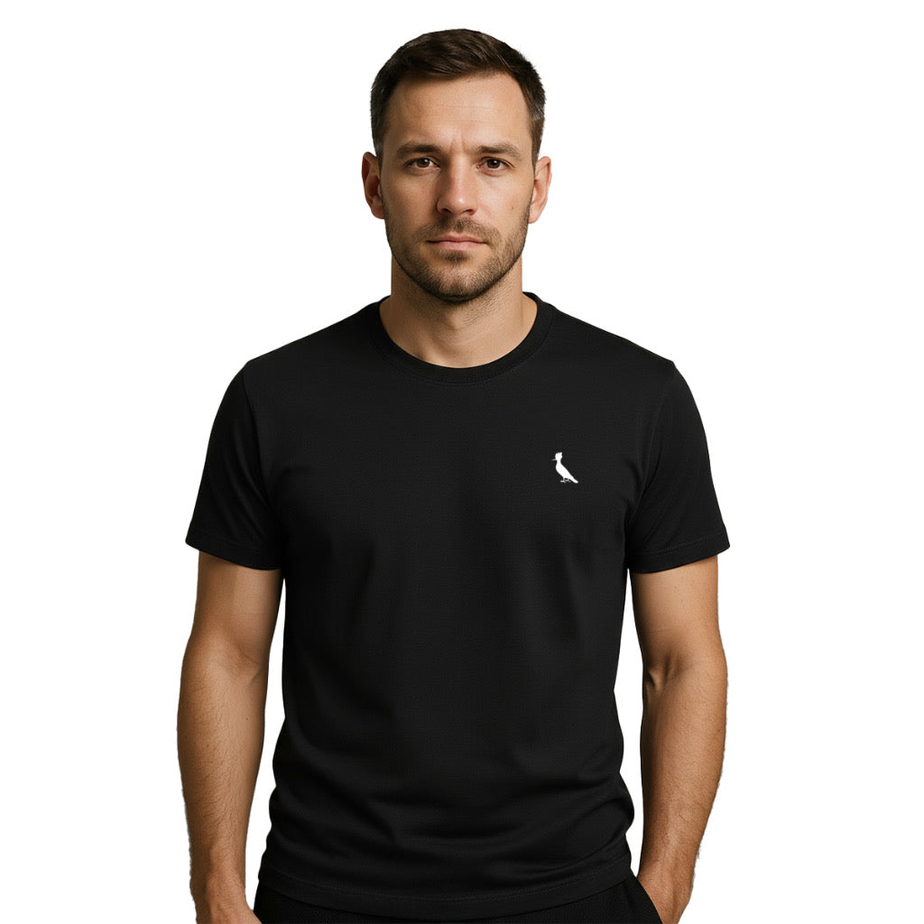 Camiseta Masculina Premium 100% Algodão - Preta