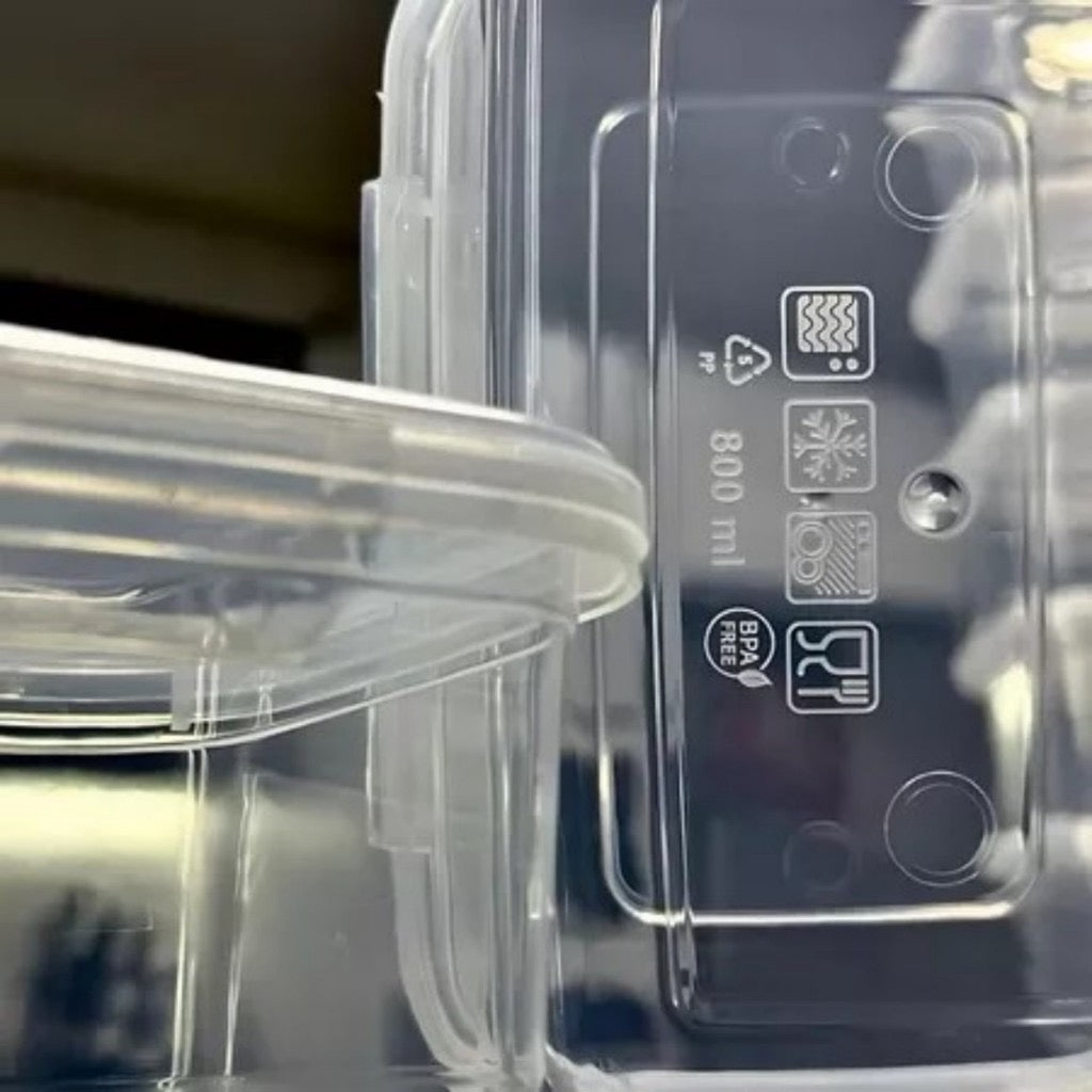 Kit Marmitas Potes 750ml com Travas Laterais BPA FREE – Organizador de Congelador