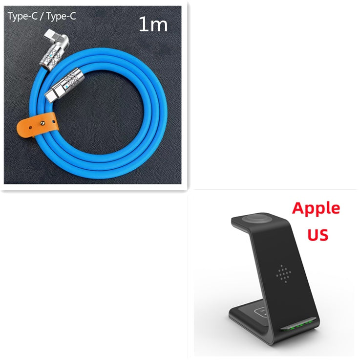 Carregador Sem Fio Rápido 3 em 1 – Suporte para Celular, Smartwatch e Fone