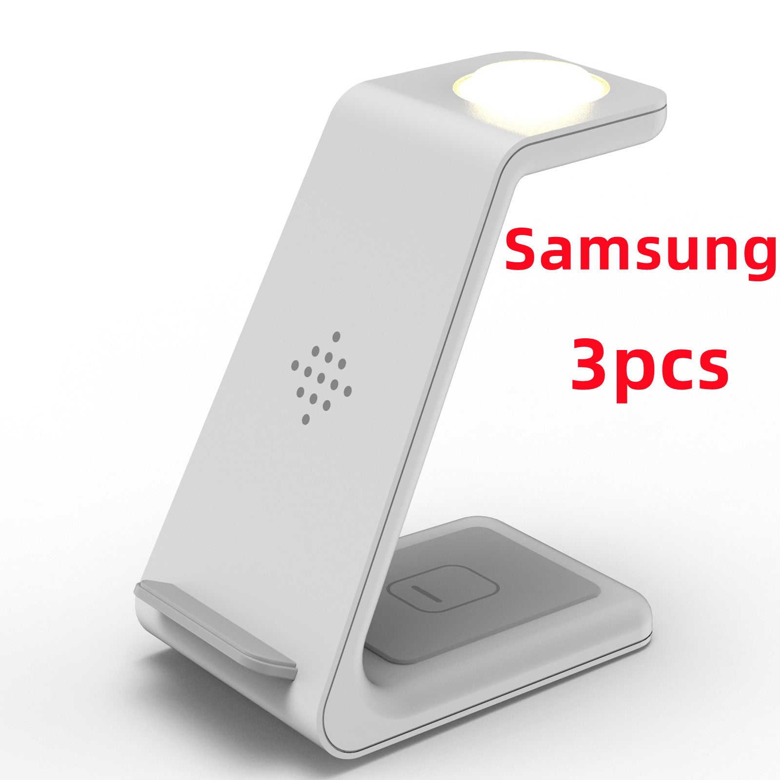Carregador Sem Fio Rápido 3 em 1 – Suporte para Celular, Smartwatch e Fone